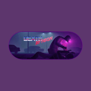 Death By Neon Album Mindwarp Banner Logo Design - Official Product - cinematic synthwave / horror / berlin school / retrowave / dreamwave t-shirt T-Shirt
