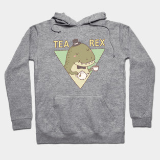 Cute Dinosaur Tea Rex Trex Pun Hoodie