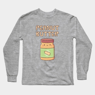 Cute Peanut Butter Jar Doodle Long Sleeve T-Shirt