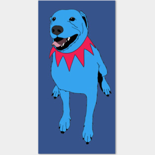 Grateful Dawg Blue Posters and Art