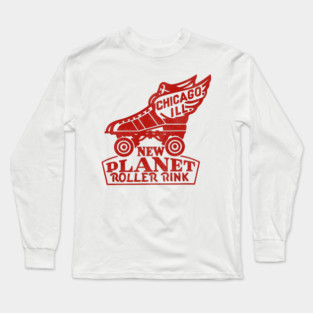 New Planet Roller Rink Vintage Defunct Skating Club Long Sleeve T-Shirt