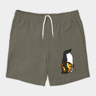 Animals with Food Cute Penguin with Pizza Shorts