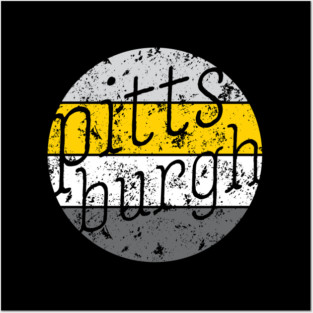 Pittsburgh Retro Fan Throwback Design Posters and Art