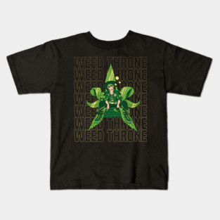 Weed throne Kids T-Shirt