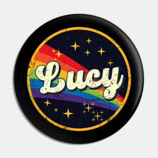 Lucy // Rainbow In Space Vintage Grunge-Style Pin