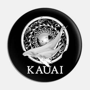 Humpback whales Shield of Kauai Pin