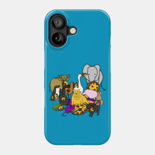 Animals Having a Pizza Party Phone Case