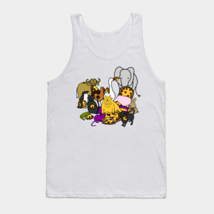 Animals Having a Pizza Party Tank Top
