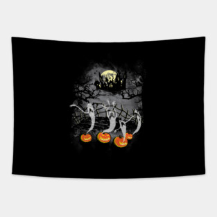 Ghosts Of Halloween Tapestry
