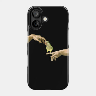 scritching a monk parakeet Phone Case