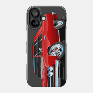 Red Hot Classic Muscle Car Coupe Cartoon Phone Case