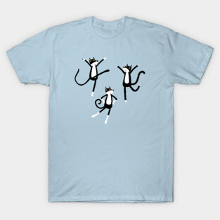 Tuxedo Cats Dancing T-Shirt