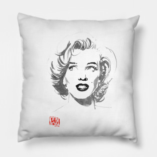 marilyn monroe looks left Pillow