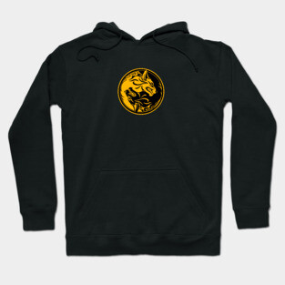 Yellow and Black Yin Yang Wolves Hoodie