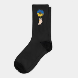 Ukraine Flag Sunflower Vintage Ukrainian Support Stand With Ukraine Socks
