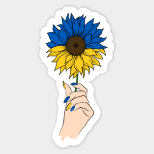 Ukraine Flag Sunflower Vintage Ukrainian Support Stand With Ukraine Magnet