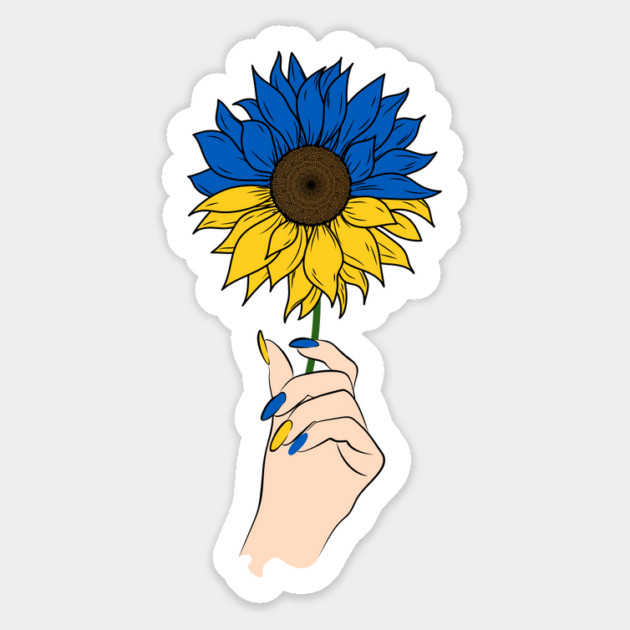 Ukraine Flag Sunflower Vintage Ukrainian Support Stand With Ukraine Magnet by Tshirtiz