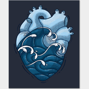 Heart Waves Posters and Art
