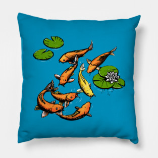 Golden Koi Pillow