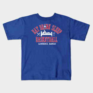 Eat Drink Sleep Kansas Basketball Kids T-Shirt