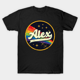 Alex // Rainbow In Space Vintage Grunge-Style T-Shirt