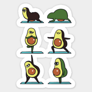 Avocado Yoga for Beginner Sticker