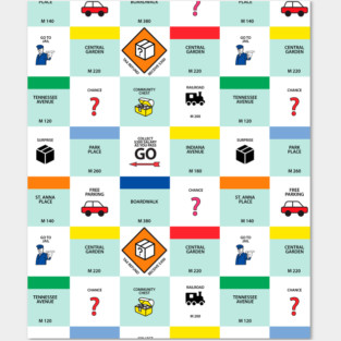 Monopoly cardboard game Posters and Art