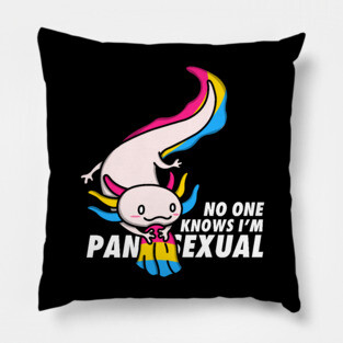 Pansexual Pride Axolotl Pillow