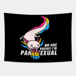 Pansexual Pride Axolotl Tapestry