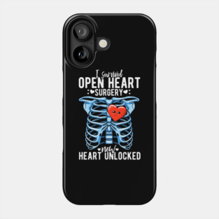 Open Heart Surgery Survivor Cardiac Attack Hospital Recovery Phone Case