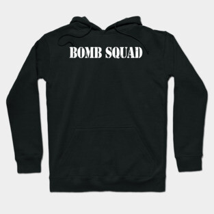 BOMB SQUAD Faux-Military Fake-Police Vintage Look Hoodie