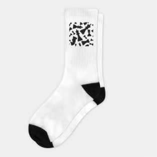 Chess Pieces Pattern (Black) Socks