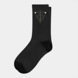 Minimalist Polyhedral Dice Set Slaying Dragons in Dungeons Socks