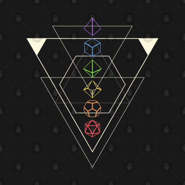 Minimalist Polyhedral Dice Set Slaying Dragons in Dungeons by dungeonarmory