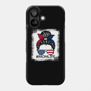 Mom Life Bleached Mom Life Messy Bun Phone Case