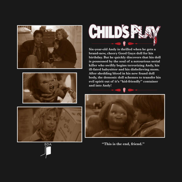 Child's Play (1988) Synopsis Design by Black Door Apparel 