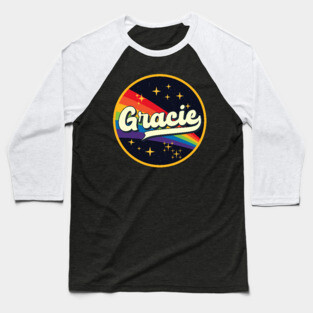Gracie // Rainbow In Space Vintage Style Baseball T-Shirt