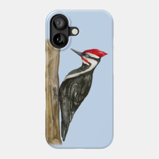 Pileated woodpecker watercolor Phone Case