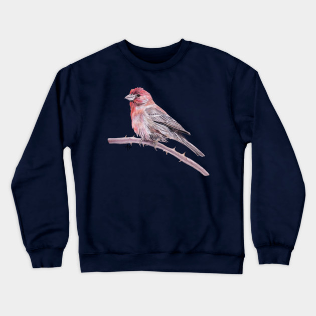 House Finch Watercolor Crewneck Sweatshirt by ampomata
