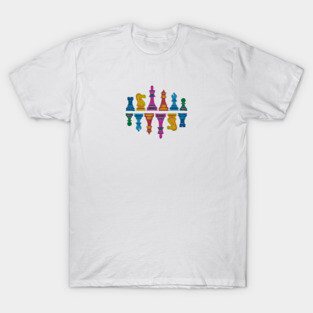 Colorful Chess Pieces T-Shirt
