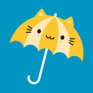 Kawaii Cat Umbrella T-Shirt