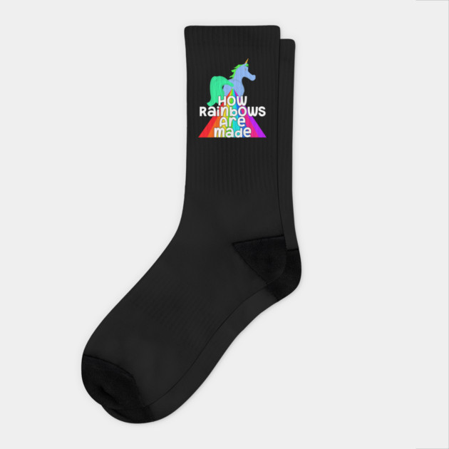 How Rainbows Are Made Unicorn Butt Socks by belownormal