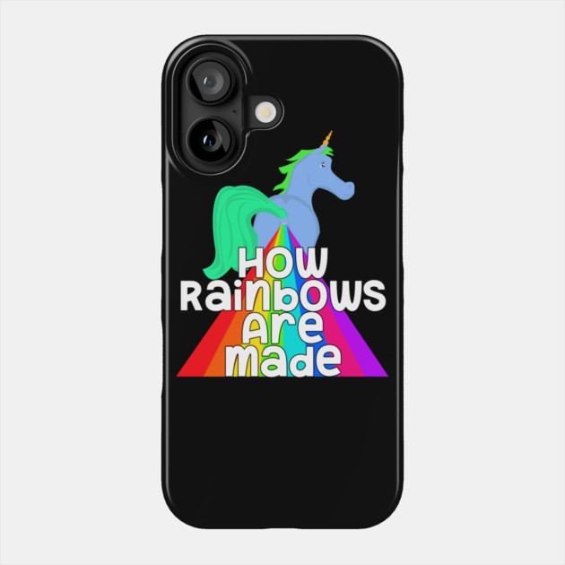 How Rainbows Are Made Unicorn Butt Phone Case by belownormal