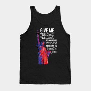 Statue of Liberty Immigration Political Design Tank Top