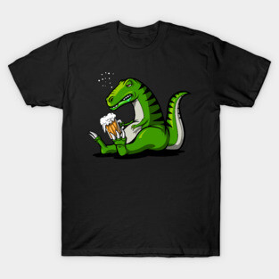 T-Rex Dinosaur Beer Party T-Shirt