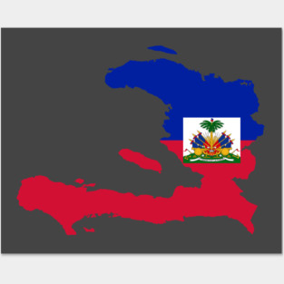 HAITIAN MAP FLAG Posters and Art