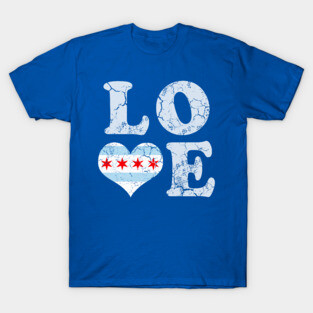Love Chicago Flag City T-Shirt