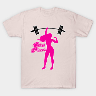 Barbell girl, gym girl, fitness women T-Shirt