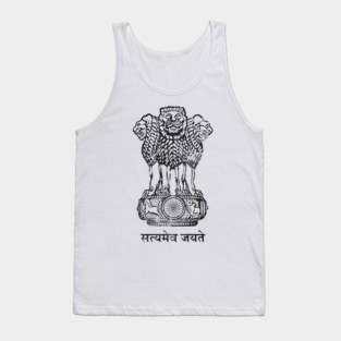 India / Vintage Look Flag Design Tank Top