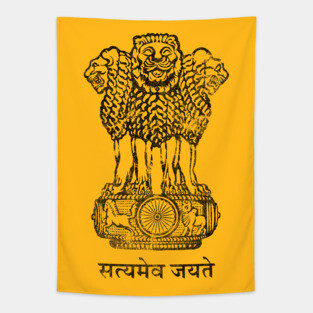 India / Vintage Look Flag Design Tapestry